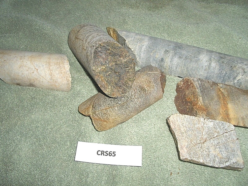 Split Core Samples From Alaska Gold Mine 6 Pieces Split Unsplit CRS65