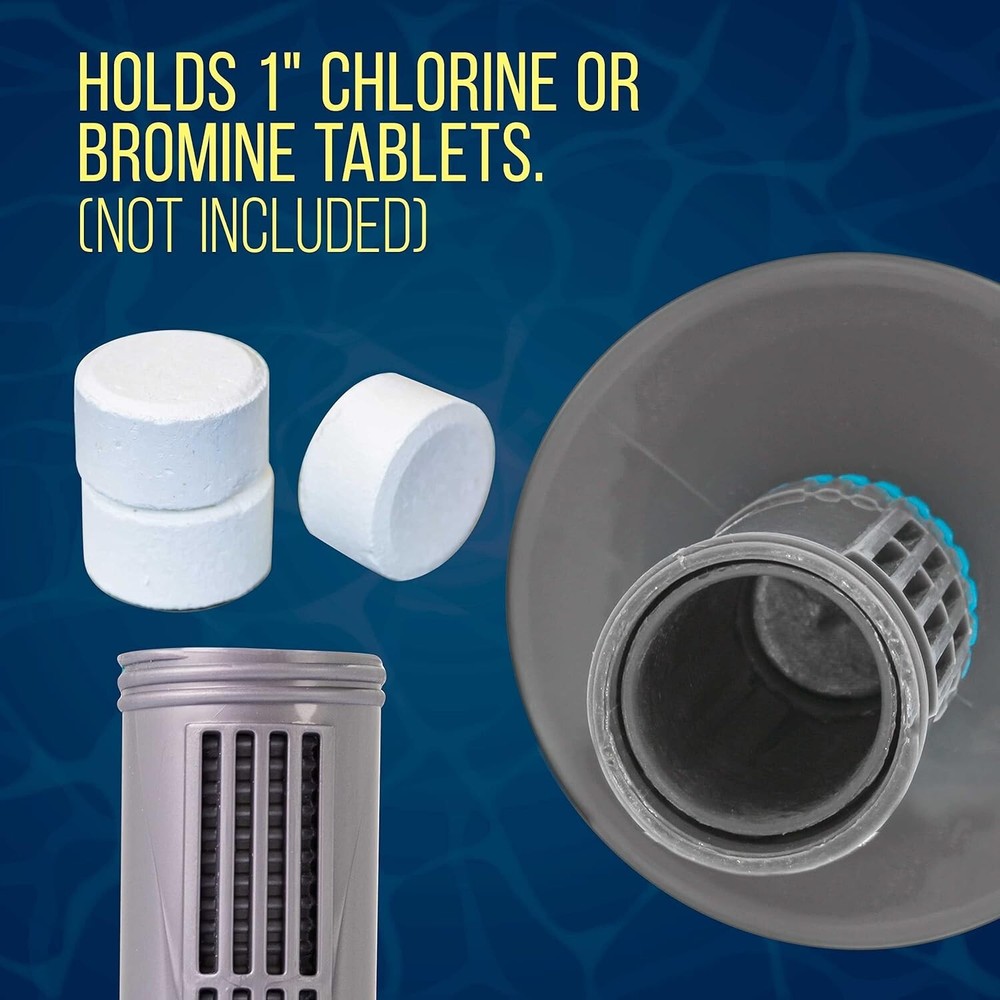 Floating Chlorine Bromine Dispenser 1" Tablets 13 Flow Settings for Pools