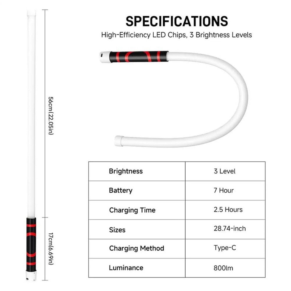 LED Flashlight 3-Mode Bendable Waterproof Professional Bright LED