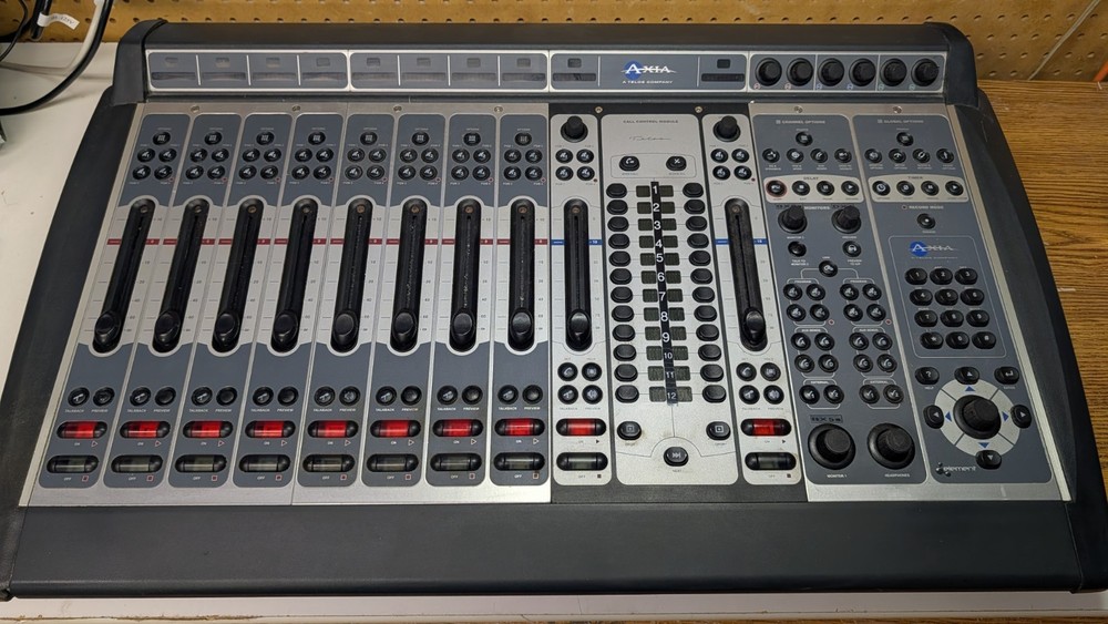 Axia Element Telos Console Surface Broadcast 8 Fader Board w Call Control Module