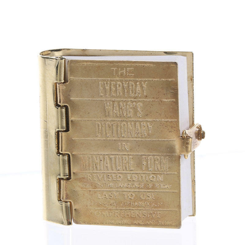 Dollhouse Miniature Gold Plated Dictionary | 3 Pieces