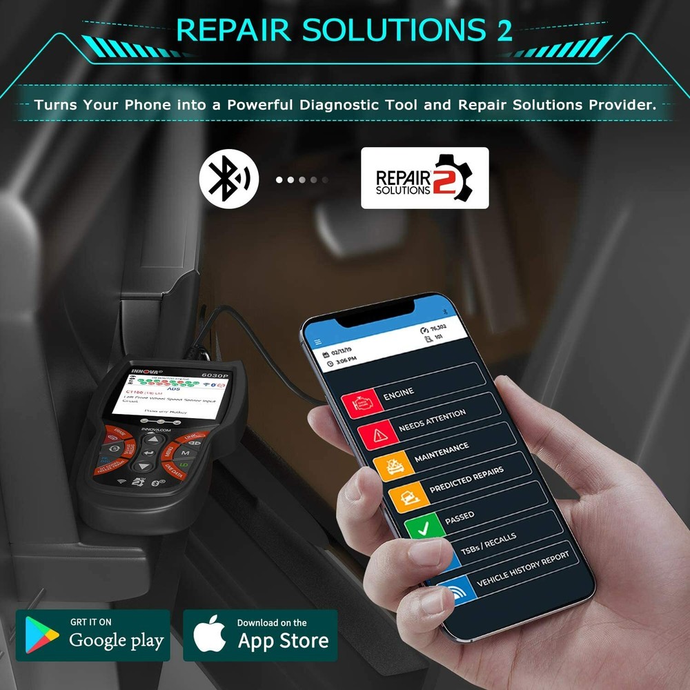 INNOVA Scanner OBD2 Car Code Reader ABS Engine Battery Diagnostic Tool Liva Data