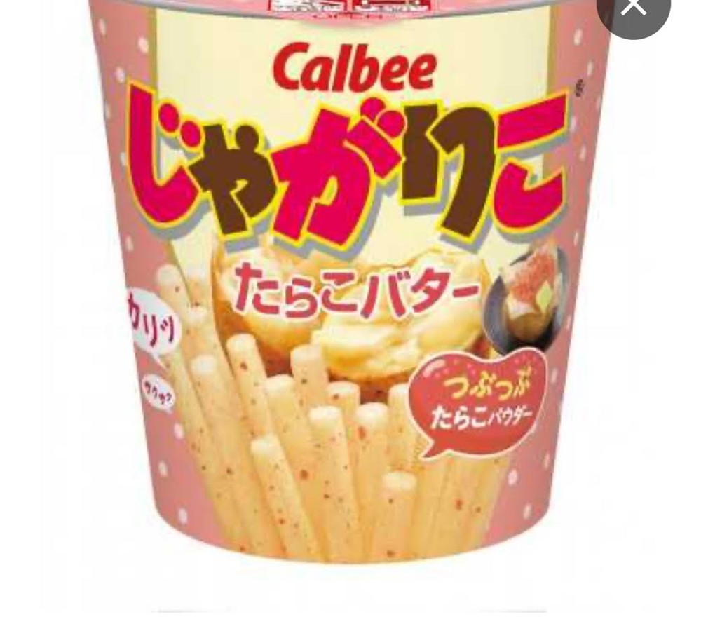 (2Ct) Calbee Jagarico Cod Roe Butter Flavor 52g