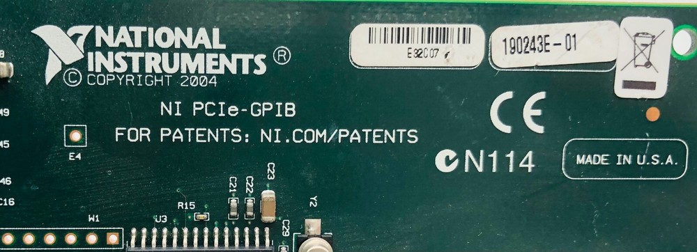 NATIONAL INSTRUMENTS NI PCIe-GPIB 190243E-01 ANALYZER INTERFACE ADAPTER CARD