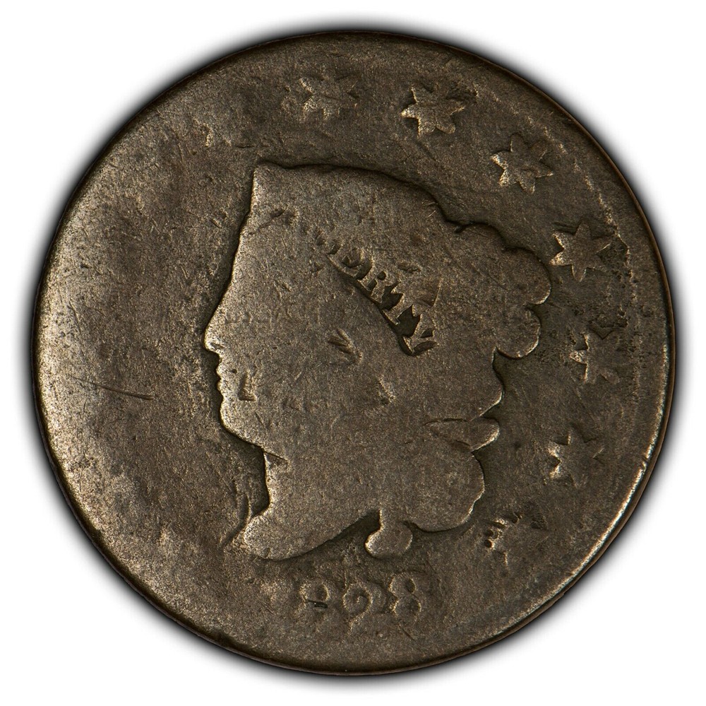 1828 1c Coronet Head Large Cent SKU-Y2392