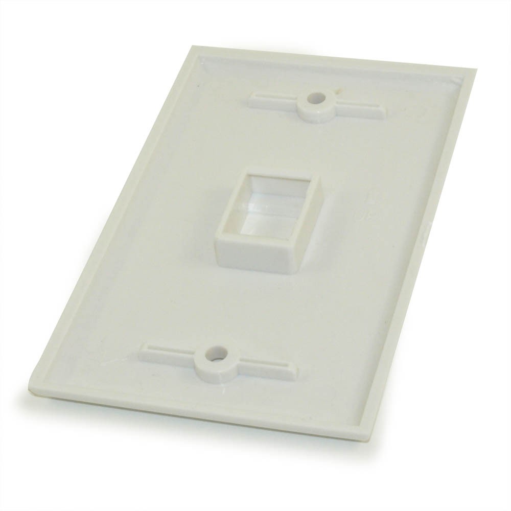 Wallplate: Keystone 1 Hole - White