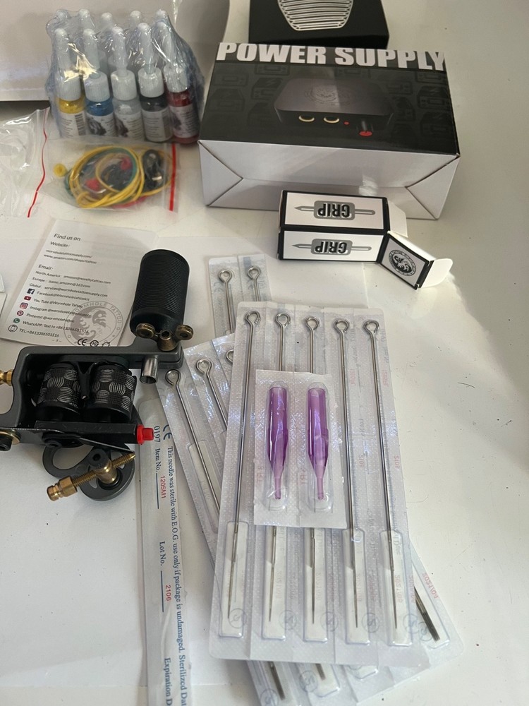 NEW OPEN BOX WORMHOLE TATTOO KIT