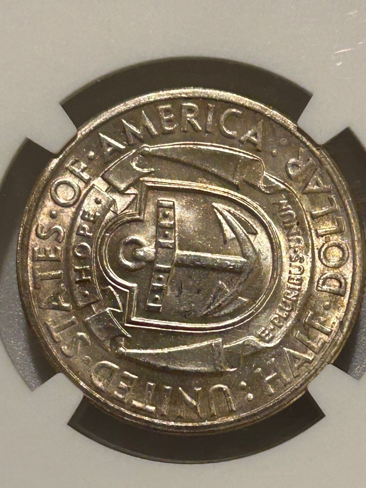 1936 D Rhode Island Silver Half Dollar NGC MS64