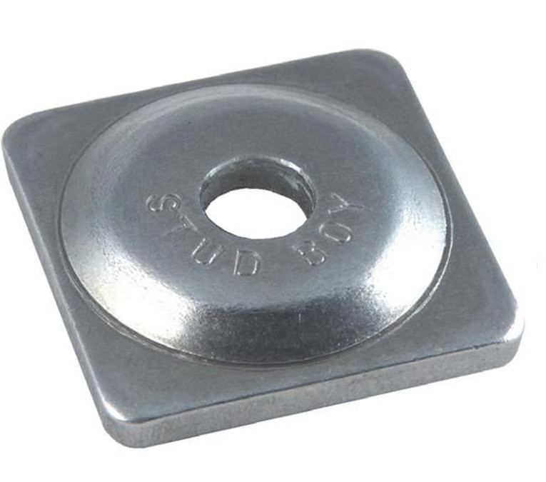 Stud Boy Square Backer Plates - Aluminum - Silver - 7mm Thread Snowmobile