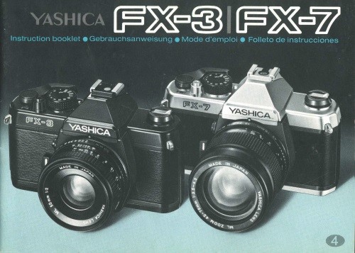 Yashica FX-3 / FX-7 Instruction Manual multi-language