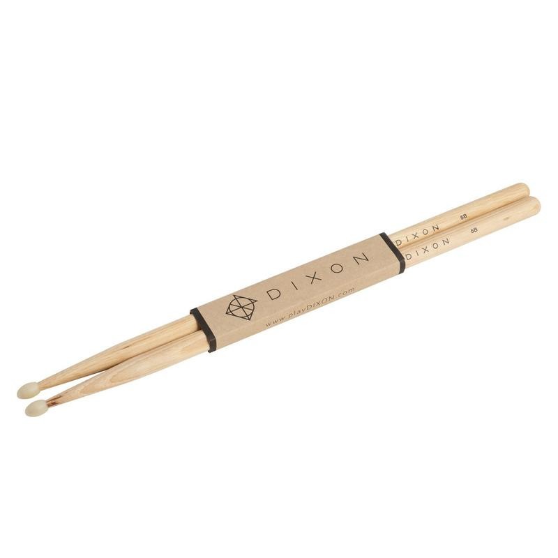 Dixon Hickory 5B Drumsticks, Nylon Tip