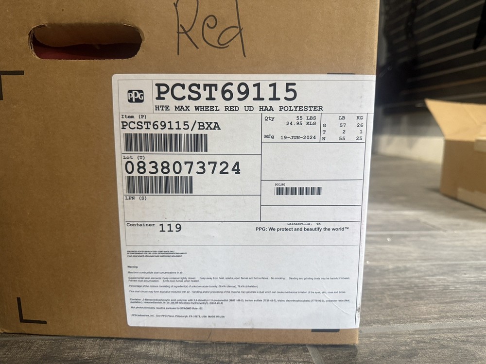 Red HTE Max Wheel powder coating - Ppg