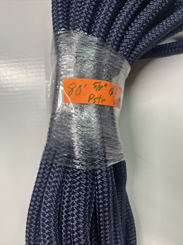5/8" x 80' Double Braid Polyester Tree Rope, Bull Line, arborist, rigging,