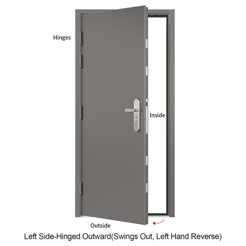 Quick Mount Steel Security Door 29" with Frame and Accessories