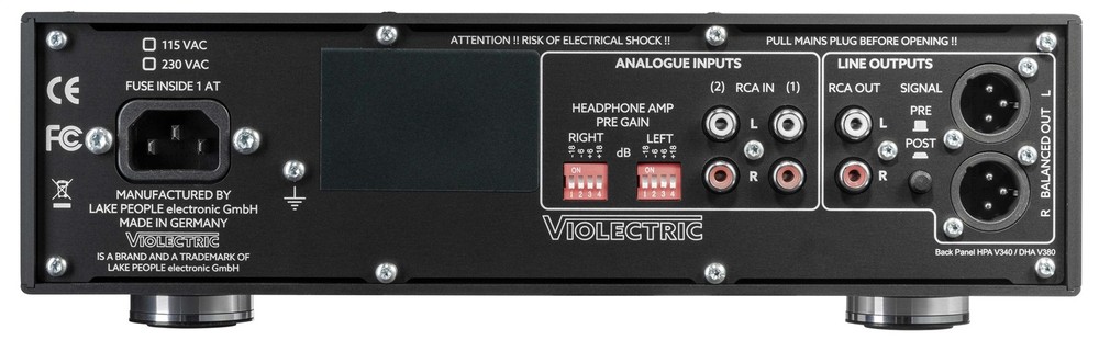 Violectric V340 Balanced Headphone Amplifier With Pre-amp Function
