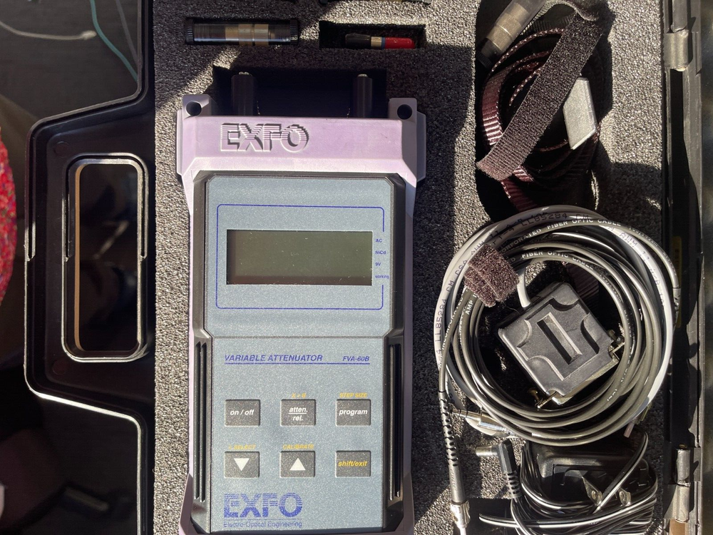 EXFO FVA-60B Optical Variable Attenuator with protective holder / stand