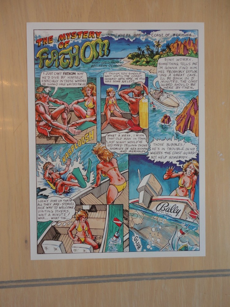 Fathom Pinball Machine Flyer Bally Original Rare Brochure