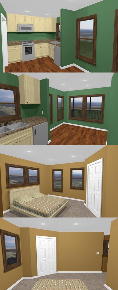 16x16 Tiny House -- 478 sq ft -- PDF Floor Plan -- Model 2I