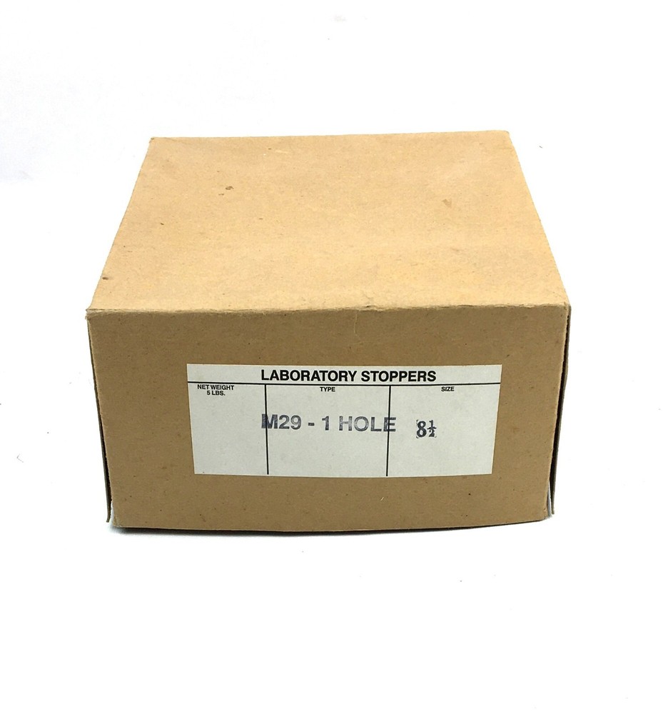one-hole laboratory rubber stoper,black, size 81/2 (8.5)