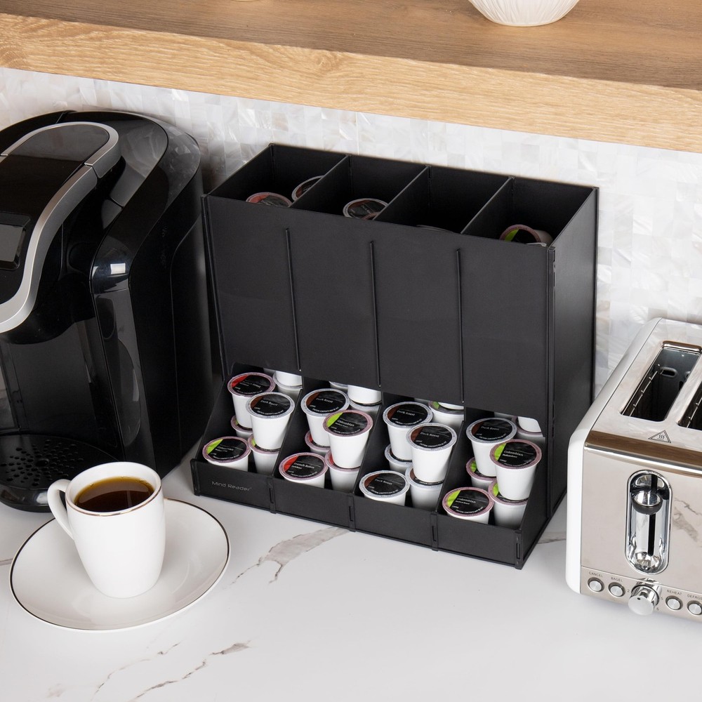 Mind Reader 4-Compartment Single Serve Coffee Pod Dispenser, 120 Pod Capacity...