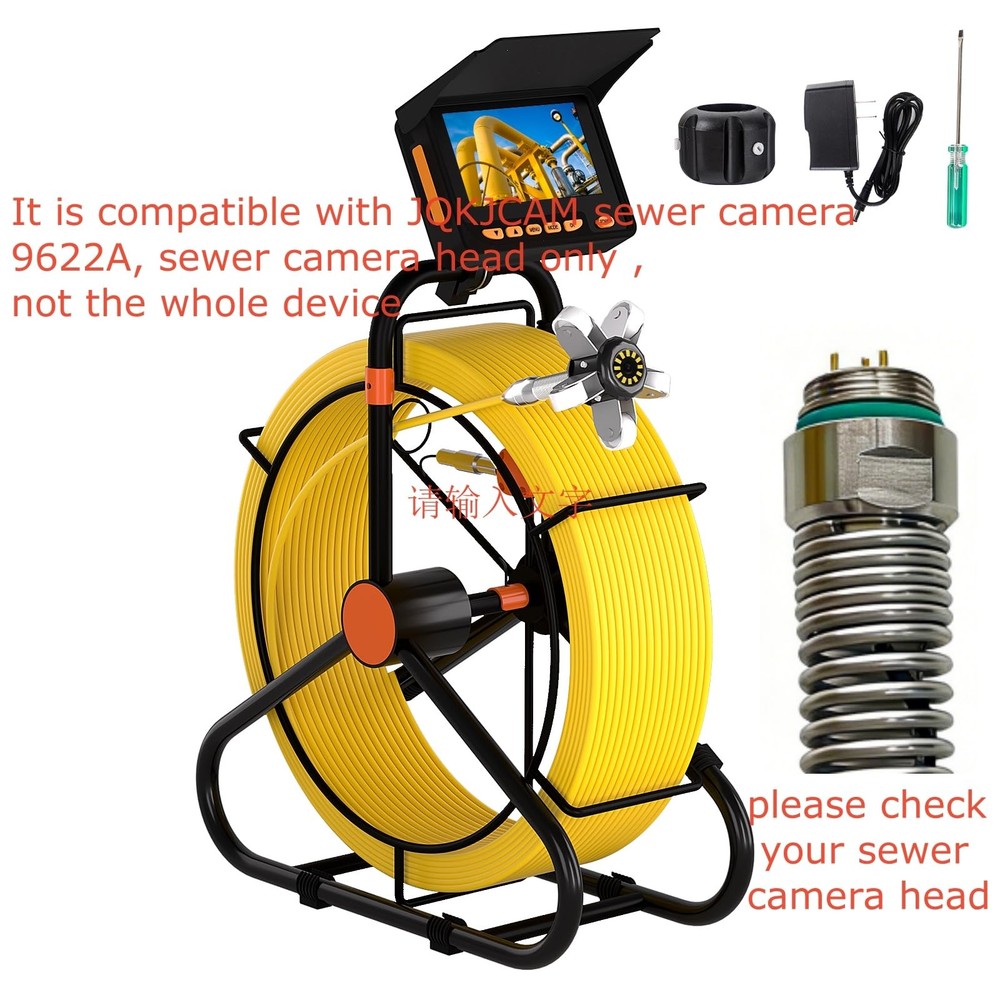 Sewer Camera Head Replacement HD 23mm with Protective Cover Guide Wheel,12LED...