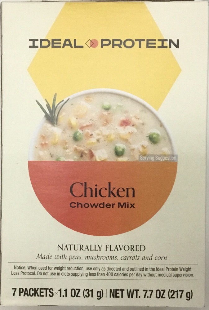 Ideal Protein Chicken CHOWDER Soup Mix - 7 packets
