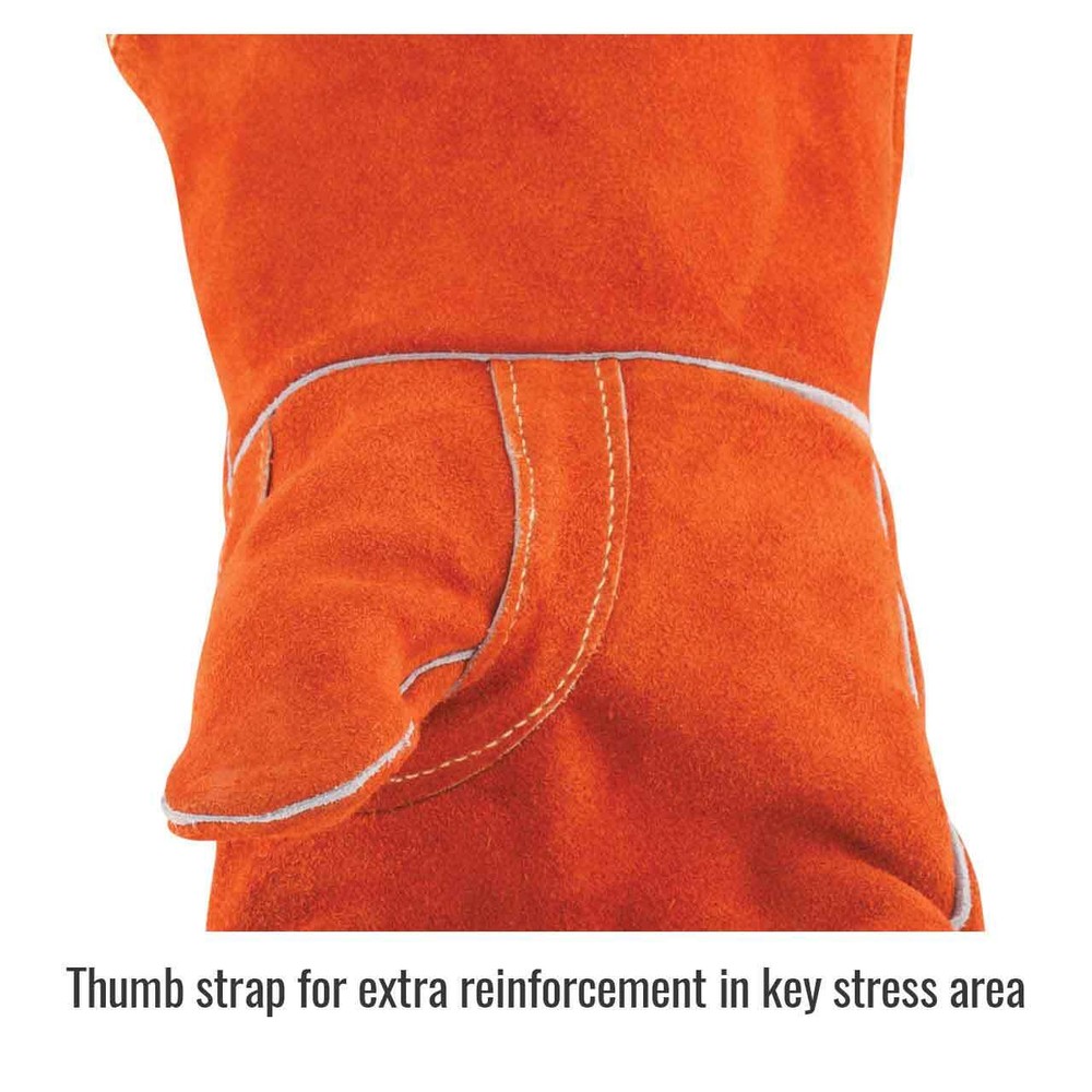Black Stallion 110 Standard Split Cowhide Stick Welding Gloves Medium