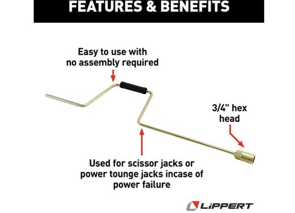 Lippert 285324 Electric Stabalizer Jack Crank Handle