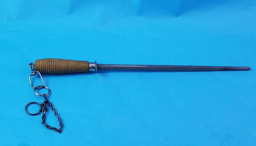 Vintage 16" RUSSELL Knife Sharpener With Wood Handle
