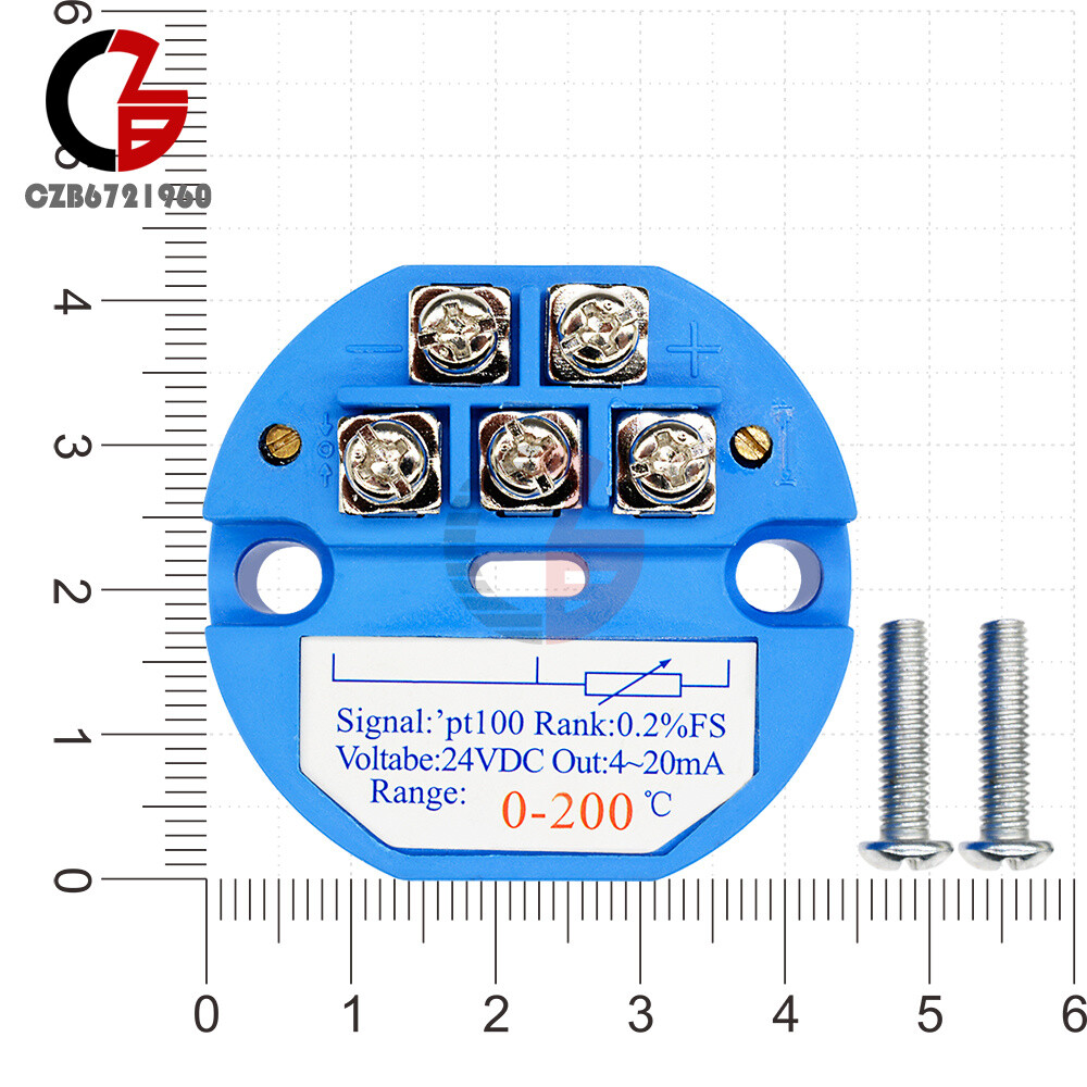 PT100 0~100°C 200°C 250°C RTD SBW Temperature Sensor Transmitter Module 4-20MA