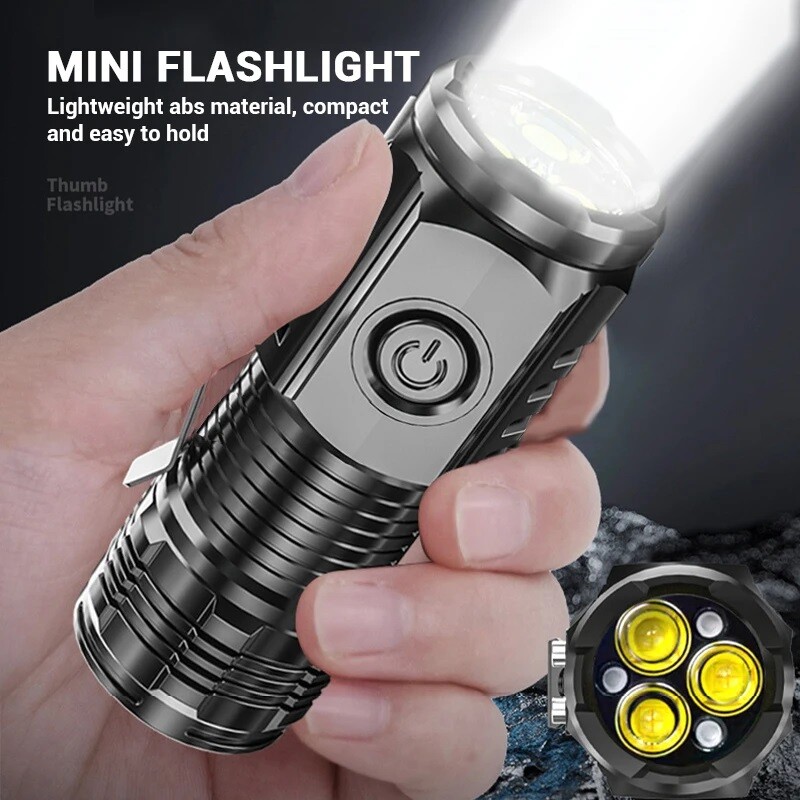 1000000 Lumens Super Bright LED Tactical Flashlight Rechargeable LED Work Light