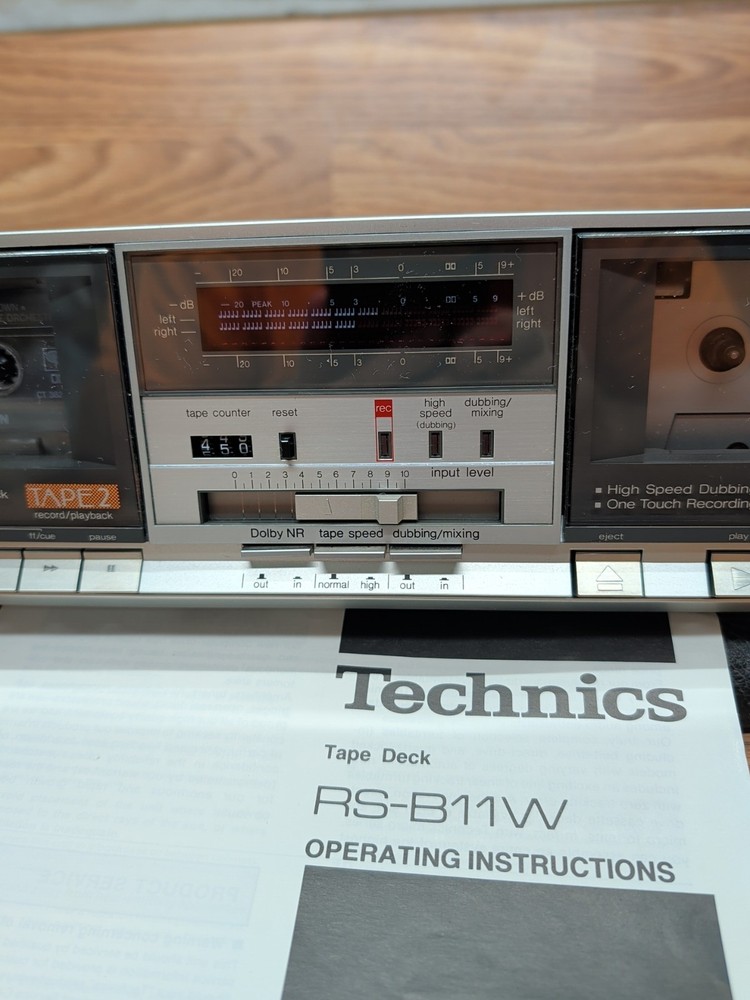 Technics RS-B11W Double Cassette Tape Deck Dolby Beautifully Cosmetic/Working