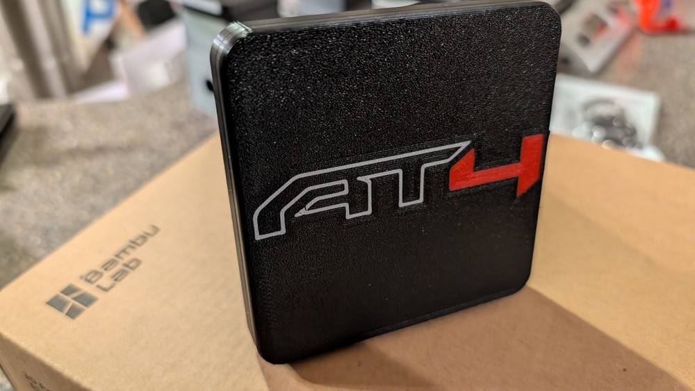 GMC Sierra 2" AT4 Receiver Hitch Cover  3D printed