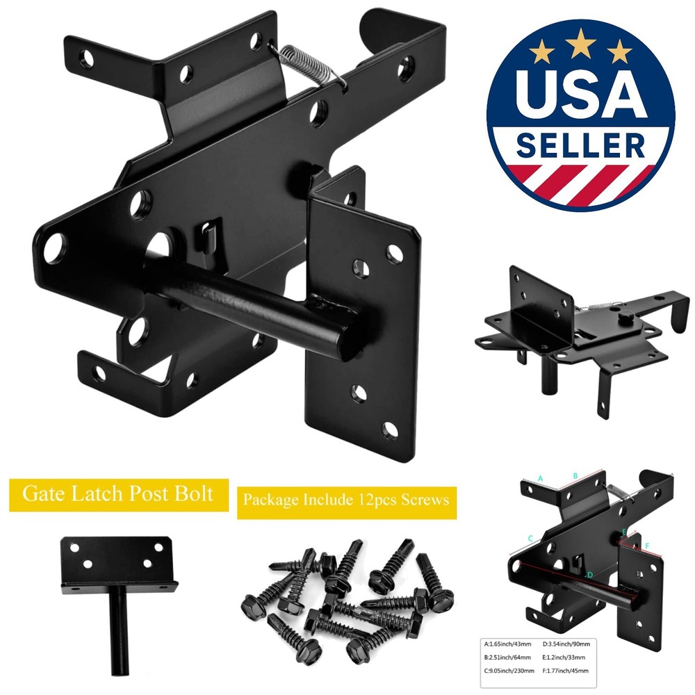 Self-Locking Gate Latch - Automatic Gravity Lever for Pool Security