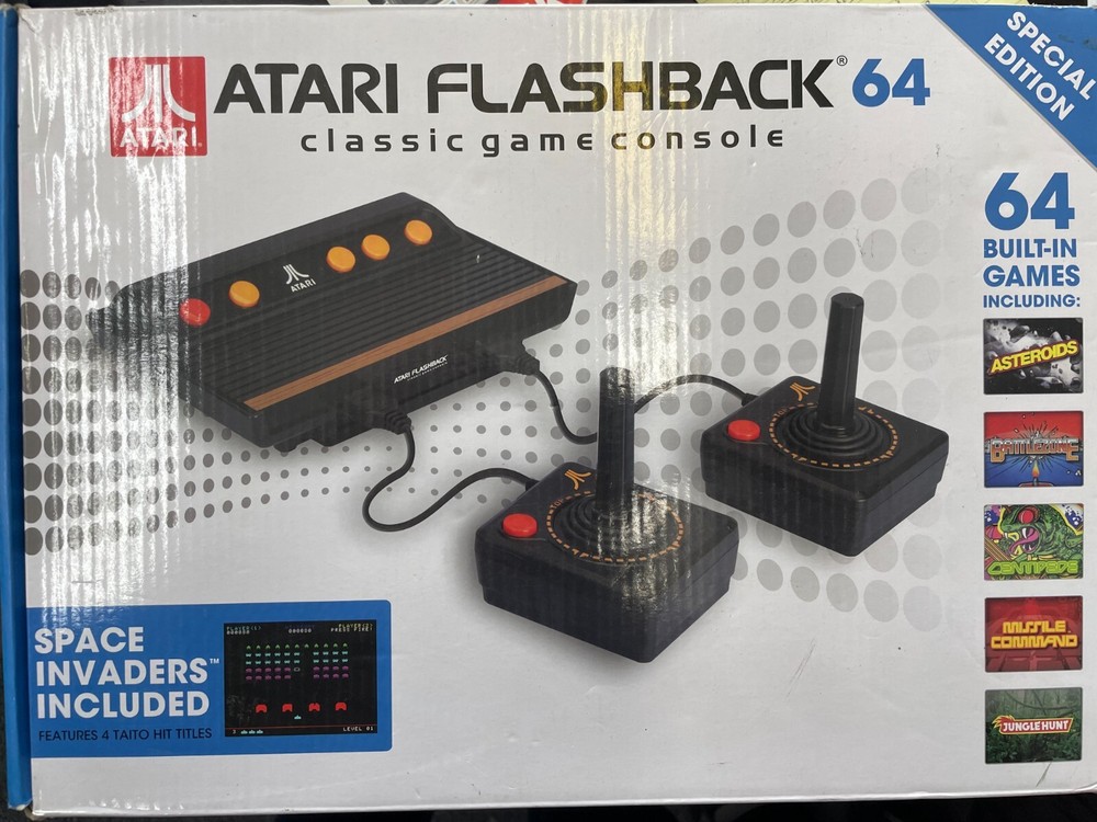Atari Flashback 64 Special Edition Console  w/ Box & 64 Built-in Games-A3