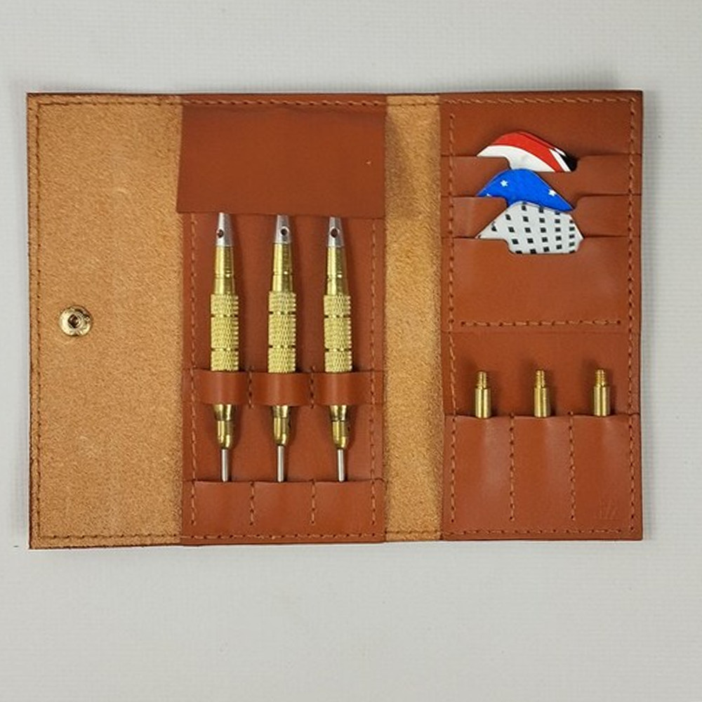 Personalised "Pull up"Soft Leather Dart Case Handmade Natural Smart Dart Case