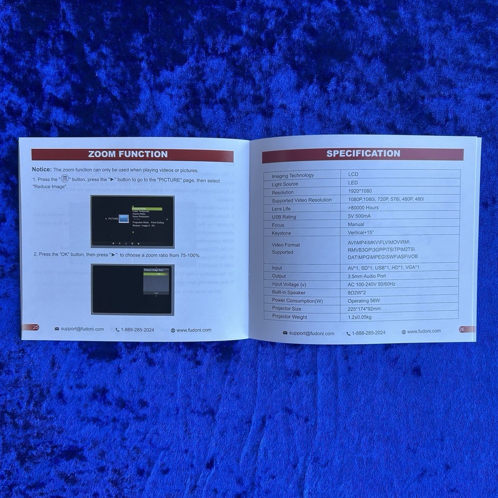 FUDONI LCD Projector GC355