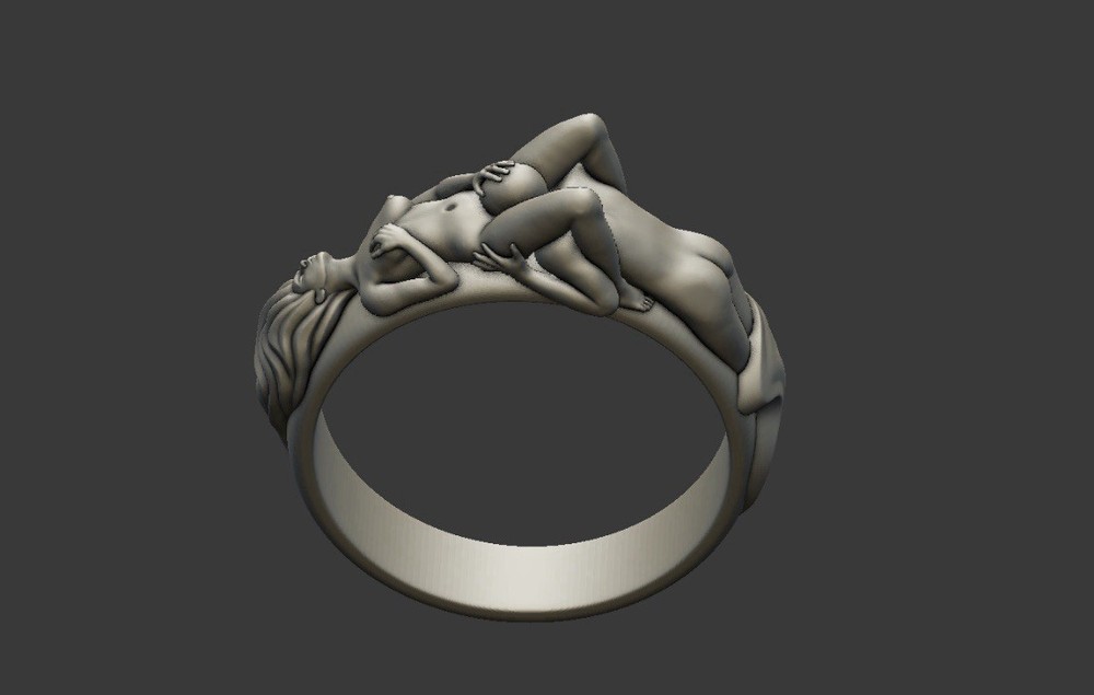 Gold Plated Kamasutra Inspired Ring