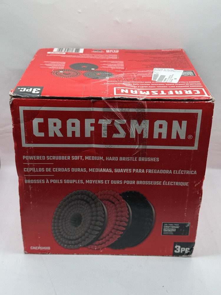 Craftsman Powered Scrubber Brush Set (CMCPSMHB) - 3 brushes - soft medium hard