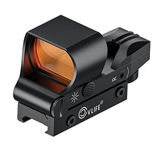 Reflex Sight, 1x28x40mm Red Dot Sight, 4 Adjustable Reticles Sight for Black