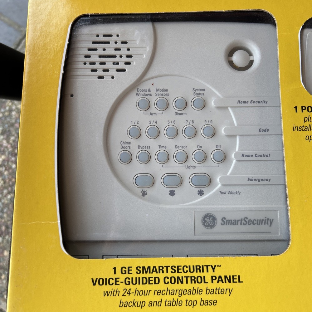 NIB GE Smart Security Deluxe Kit NOS SmartHome New Panel Sensors Remote