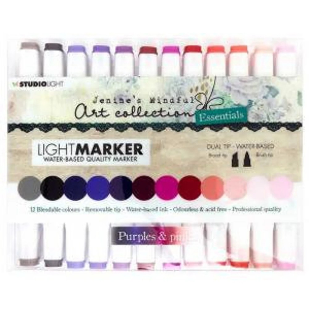 Studio Light ESSENTIALS - LIGHT MARKERS - WATER BASED - PURPLES AND PINKS