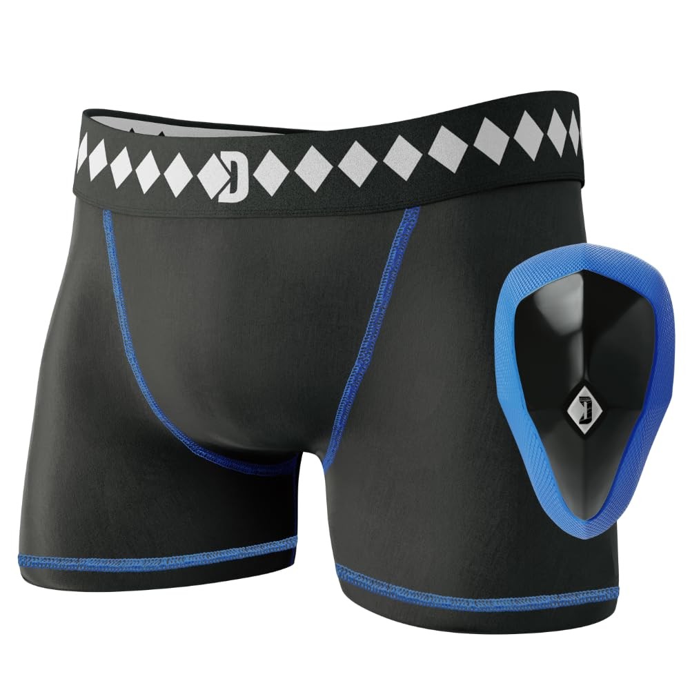 Diamond MMA Compression Shorts Jock Strap Athletic Cup Groin Protector System -