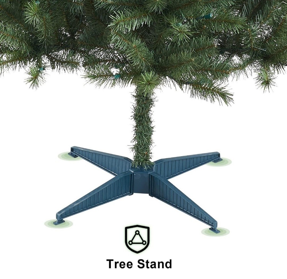 6.5 ft Everett Pine Tree 250CT Color Changing LED, 745 Tips, 100% PVC, New/Open