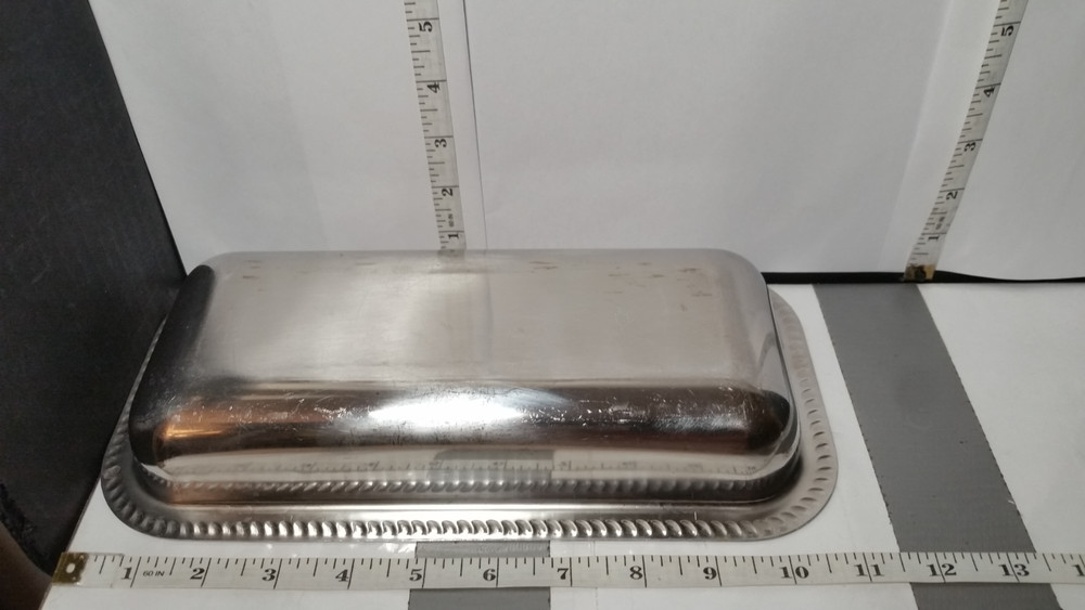 CAPCO 18/8 Stainless Japan ; Stainless Steel Rectangle Pan Embossed Rim