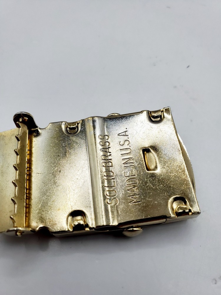 Solid Brass Belt Buckle Made In USA vangusrd n. y.