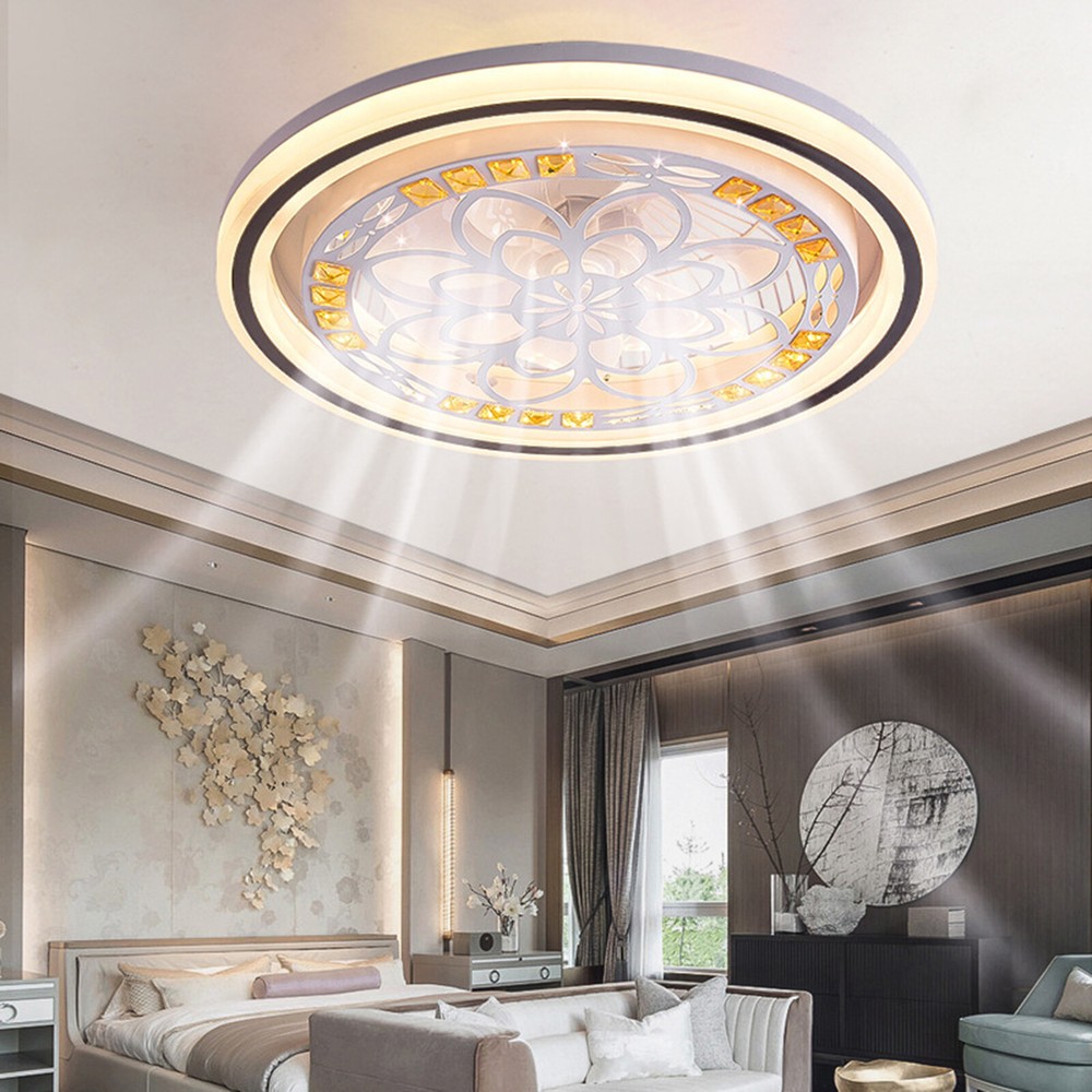 Modern Dimmable LED Ceiling Fan Light with Remote Control & Stylish Design
