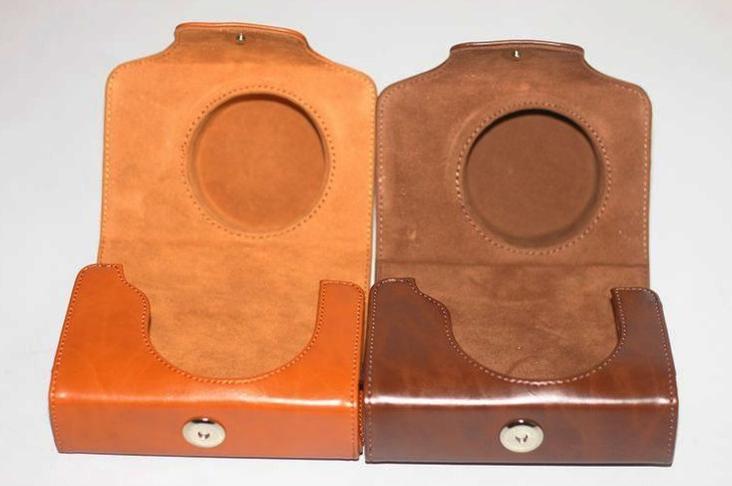 Leather Camera Case Bag Cover for Canon EOSM EOS M With 22mm Lens