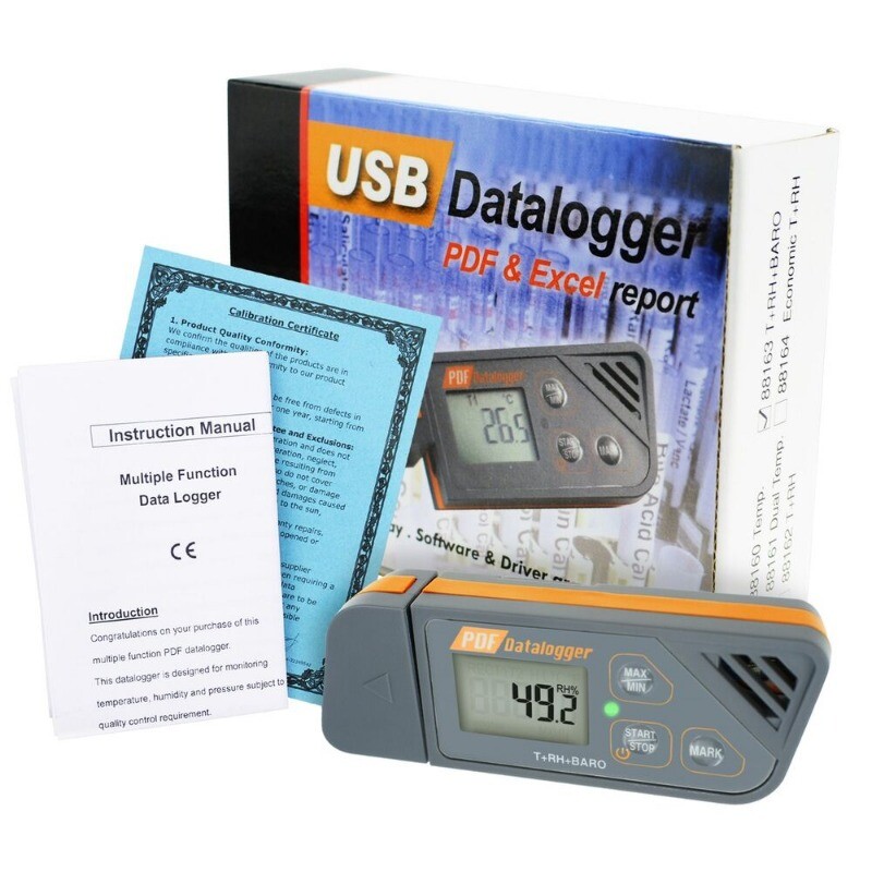 Waterproof USB Data Logger Temperature Humidity and Atmospheric Pressure