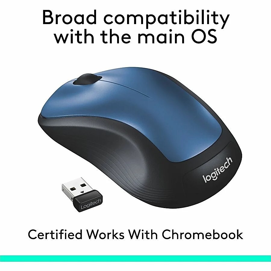Logitech M310 Wireless Ambidextrous Optical Mouse Peacock Blue
